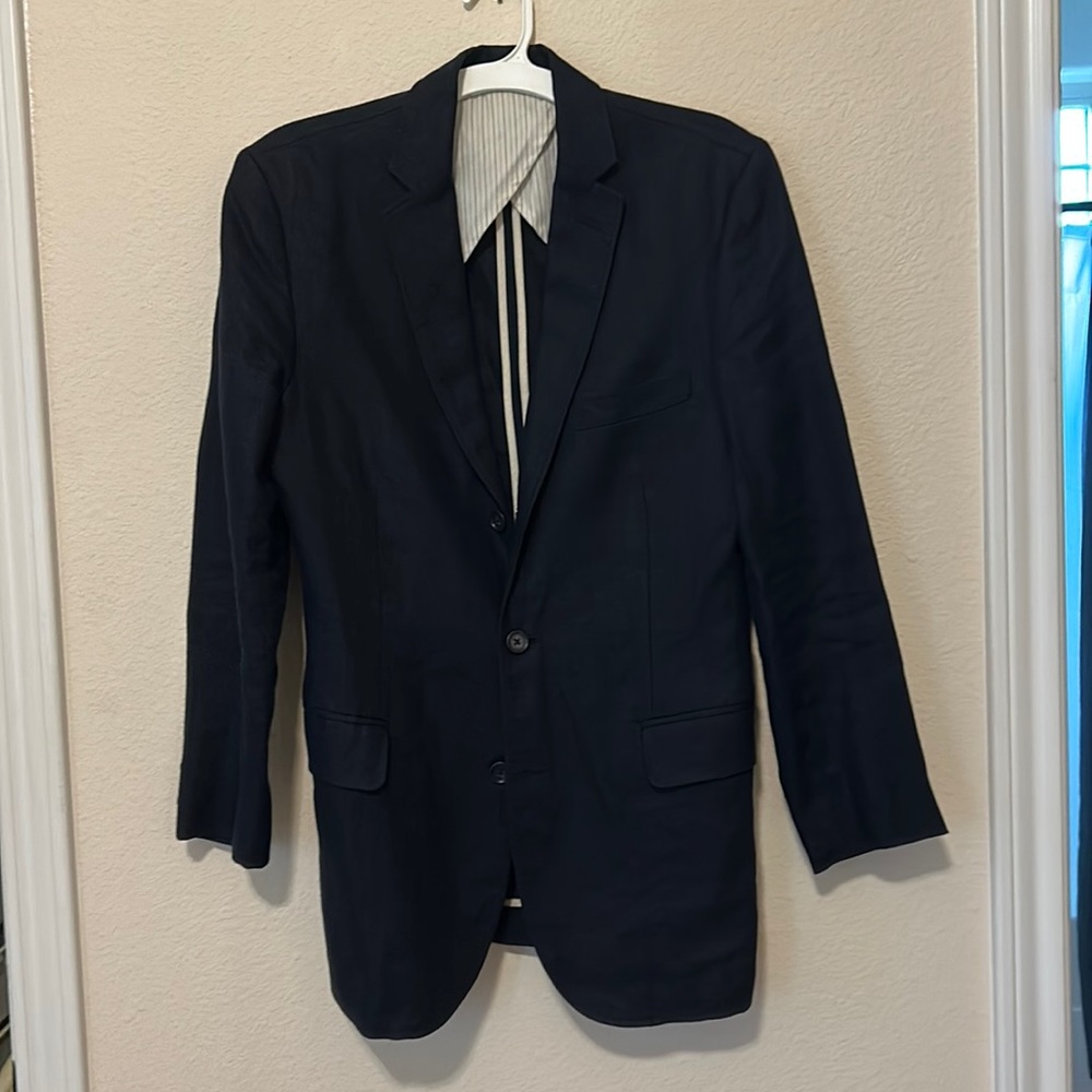 Slim JCrew Navy Linen Blazer 38R